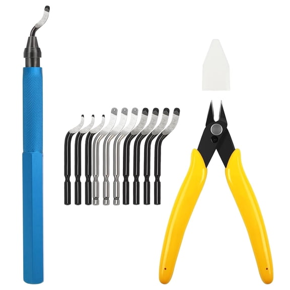 Deburring Tools for 3D Printer,12pcs,10pc Multiuse Blades Removing Burr,Micro Wire Cutter for 3D Printer,Resin,Plastic Models