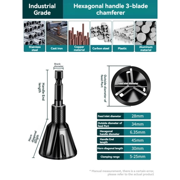 Deburring and chamfering machine outer circle chamfering thread fillet trimming screw and bolt trimming drilling tool