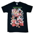 thumbnail image 1 of Dec 25th Mens Black Prrresents! Christmas Cats Holiday T-Shirt S, 1 of 2