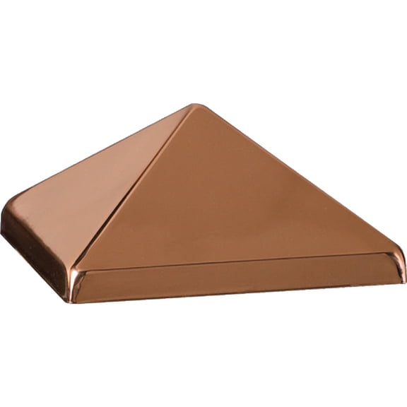 UFPI Deckorators Metal Post Cap Polished Style - Copper Post Cap - Pack of 1, Bronze