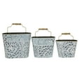 thumbnail image 1 of DecMode 10", 11", 13" Blue Metal Farmhouse Planter, 3 - Pieces, 1 of 8
