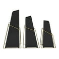 thumbnail image 1 of DecMode 10", 12", 14"H Black Metal Vase with Gold Wire Accents, Set of 3, 1 of 7