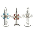 thumbnail image 1 of DecMode 10"H, 6"W Metal Traditional Crosses, Multi Colored, 3 - Pieces, 1 of 18