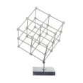 thumbnail image 1 of DecMode 10"W, 12"H Marble Modern Sculpture, Silver, 1-Piece, 1 of 9