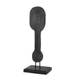 thumbnail image 1 of DecMode 10"W, 28"H Wood Eclectic Paddle Sculpture, Black, 1 of 7