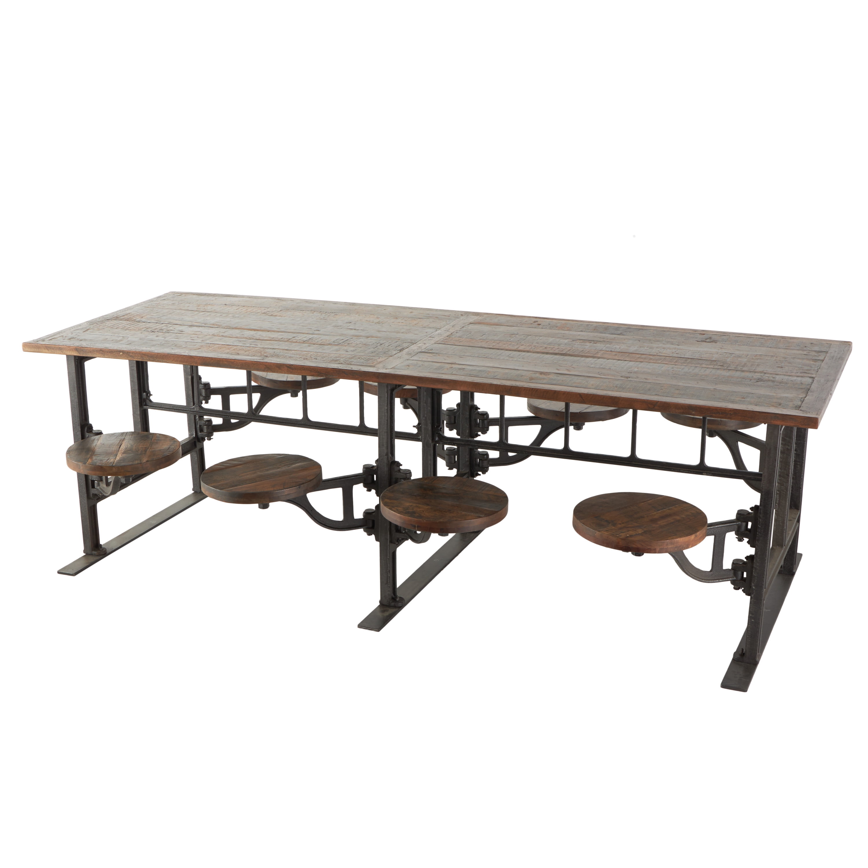 Dining table with attached swivel chairs new arrivals