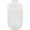 thumbnail image 1 of DecMode 11" Ribbed Glass Vase, 1 of 13