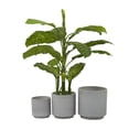 thumbnail image 1 of DecMode 12", 10", 8"H Gray Magnesium Oxide Planter (3 Count), 1 of 8
