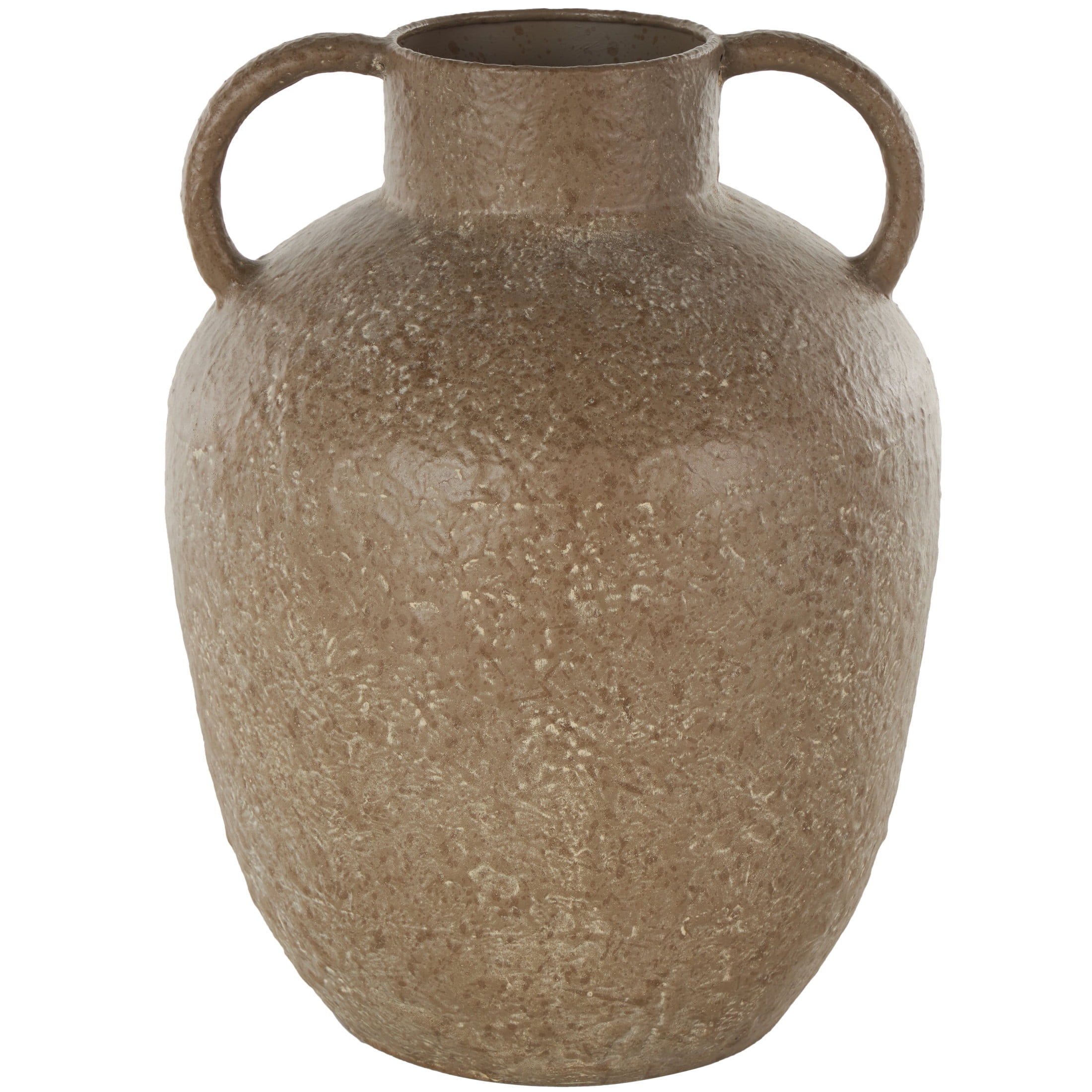 Modern Black Metal Decorative Vase With Handles