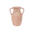 thumbnail image 1 of DecMode 12" Antique Style Pink Ceramic Vase with Handles, 1 of 9