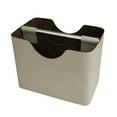 thumbnail image 1 of DecMode 12" Light Gray Leather Magazine Holder with Divided Inside, 1 of 14