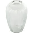 thumbnail image 1 of DecMode 12" Ribbed Glass Vase, 1 of 13