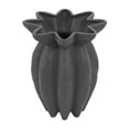 thumbnail image 1 of DecMode 12" Speckle Textured Black Ceramic Vase with Tulip Style Opening, 1 of 9