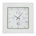 thumbnail image 1 of DecMode 12" White Metal Embossed Wall Clock, 1 of 7