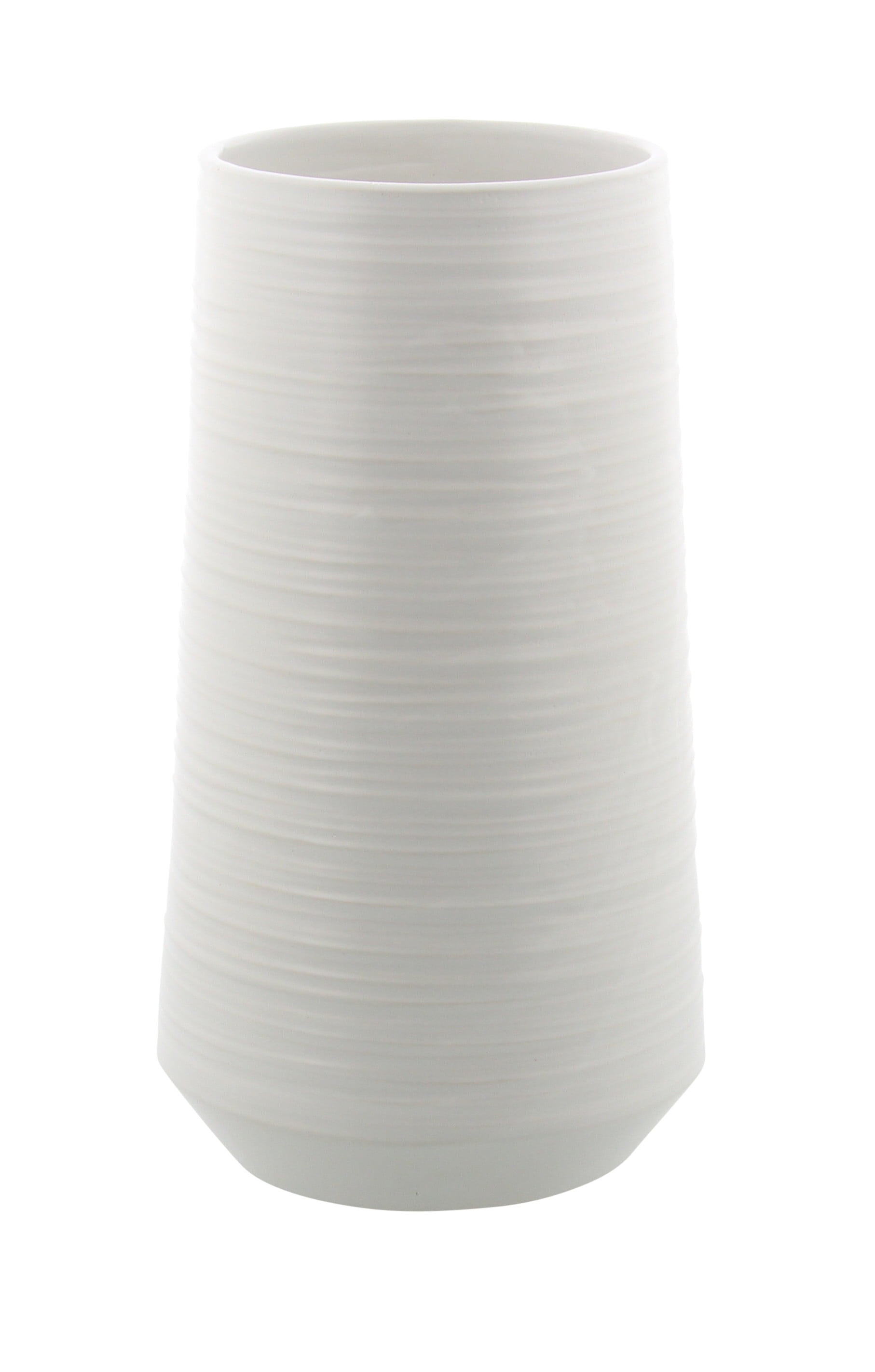 White Porcelain Cylinder Table Vase 12"