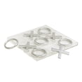 thumbnail image 1 of DecMode 12" x 1" Silver Metal Tic Tac Toe Game Set with Clear Acrylic Plastic Board, 1-Piece, 1 of 10