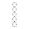 thumbnail image 1 of DecMode 12" x 58" Black Wall Mirror with Grid Frame, 1 of 7