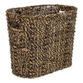 thumbnail image 1 of DecMode 13" Brown Plastic Handmade Woven Single Slot Magazine Holder with Light Brown Accents, 1 of 13