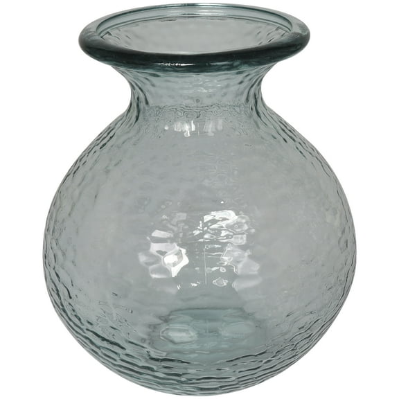 DecMode 13" Handmade Textured Recycled Glass Vase