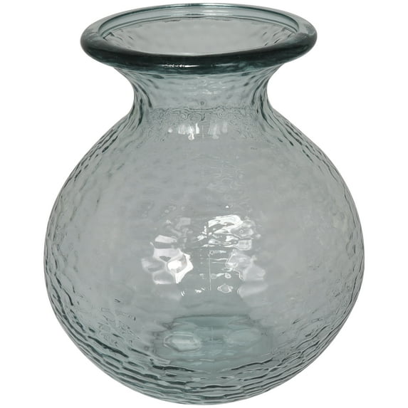 DecMode 13" Handmade Textured Recycled Glass Vase