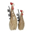 thumbnail image 1 of DecMode 10" Indoor Outdoor Standing Rooster Garden Sculpture with Reactive Glaze Finish (2 Pack), 1 of 9