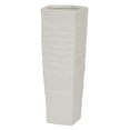 thumbnail image 1 of DecMode 13" Textured White Ceramic Vase, 1 of 7