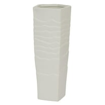 DecMode 13" Textured White Ceramic Vase