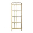 thumbnail image 1 of DecMode 13"W, 67"H Metal Glam Bakers Rack, Gold, 1-Piece, 1 of 9