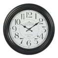 thumbnail image 1 of DecMode 14" Black Metal Fluted Frame Wall Clock, 1 of 8