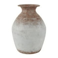 thumbnail image 1 of DecMode 14" Distressed Textured Copper Metal Vase with White Center, 1 of 9
