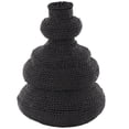 thumbnail image 1 of DecMode 14" Handmade Woven Bubble Black Seagrass Vase with Abstract Bubble Shape, 1 of 9
