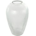 thumbnail image 1 of DecMode 14" Ribbed Glass Vase, 1 of 9