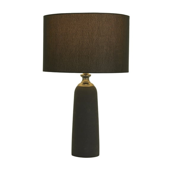 DecMode 14"W, 23"H Cement Modern Table Lamp, Brown, 1-Piece