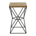thumbnail image 1 of DecMode 14"W, 24"H Metal Contemporary Accent Table, Black, 1-Piece, 1 of 9