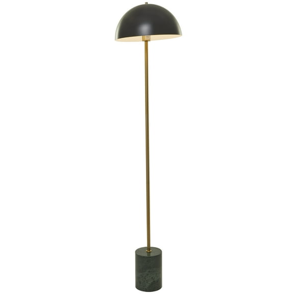 DecMode 14"W, 62"H Metal Contemporary Floor Lamp, Black, 1-Piece