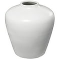 thumbnail image 1 of DecMode 14" Matte White Ceramic Vase, 1 of 12