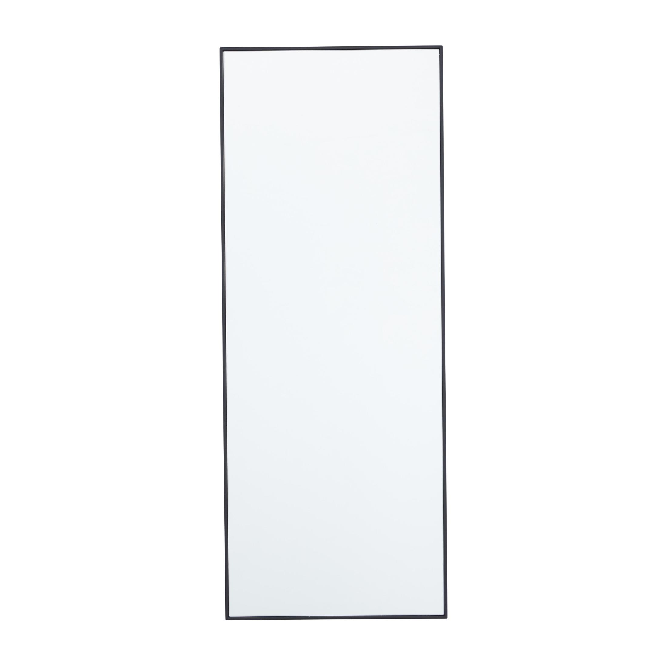 DecMode 14" x 36" Black Wall Mirror with Thin Frame