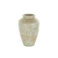 thumbnail image 1 of DecMode 15" Antique Style Textured Patina Brown Ceramic Vase, 1 of 9