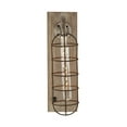 thumbnail image 1 of DecMode Brown Metal Geometric Battery Operated Room Accent Lamp with Included Fixed LED Light, 4" x 10" x 15", 1 of 10