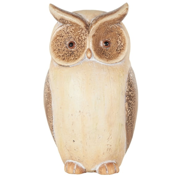 DecMode 15" Owl Garden Sculpture with Brown Accents