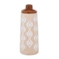 thumbnail image 1 of DecMode 15" Pink Porcelain Vase with Diamond Patterns, 1 of 8