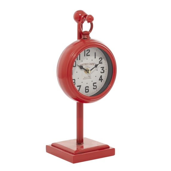 DecMode 15" Red Metal Pendulum Clock