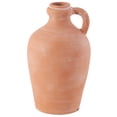 thumbnail image 1 of DecMode 15" Terracotta Jug Pink Ceramic Vase with Handle, 1 of 14