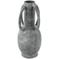 thumbnail image 1 of DecMode 15" Textured Whitewashed Gray Ceramic Vase with 4 Handles, 1 of 9