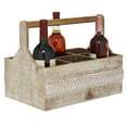 thumbnail image 1 of DecMode 15"W, 12"H Wood Boho Style Wine Holder, Brown, 1 - Piece, 1 of 7
