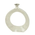 thumbnail image 1 of DecMode 15"W, 18"H Aluminum Contemporary Vase, Silver, 1 - Piece, 1 of 6