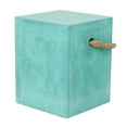 thumbnail image 1 of DecMode 15"W, 18"H Fiber clay Contemporary Outdoor Accent Table, Aquamarine, 1-Piece, 1 of 7
