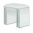 thumbnail image 1 of DecMode 15"W, 21"H Wood Glam Stool, Silver, 1-Piece, 1 of 9