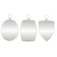 thumbnail image 1 of DecMode 15"W, 24"H Oval Wall Mirror, Gold, Set of 3, 1 of 9