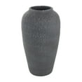 thumbnail image 1 of DecMode 15" Whitewashed Textured Black Ceramic Vase, 1 of 10